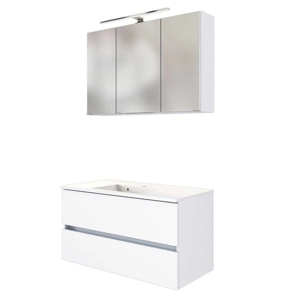 Wohnen Bad Waschplatz Kombi in Weiß - Vandan (zweiteilig)