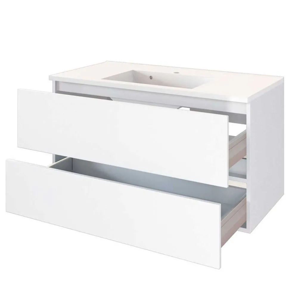 Wohnen Bad Waschplatz Kombi in Weiß - Vandan (zweiteilig)