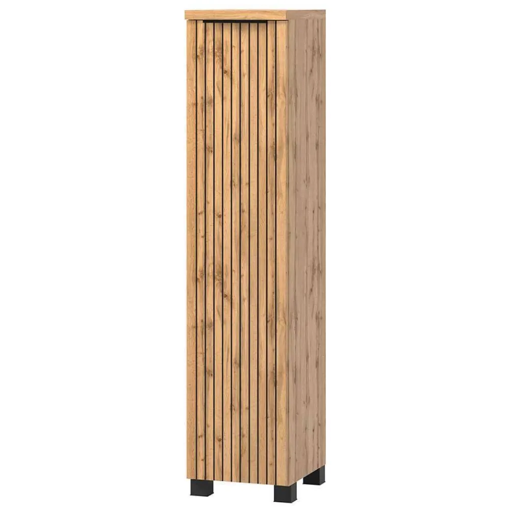 Wohnen Badezimmer Komplett*Bad Waschtisch & Midischrank Set - Crystoga (dreiteilig)