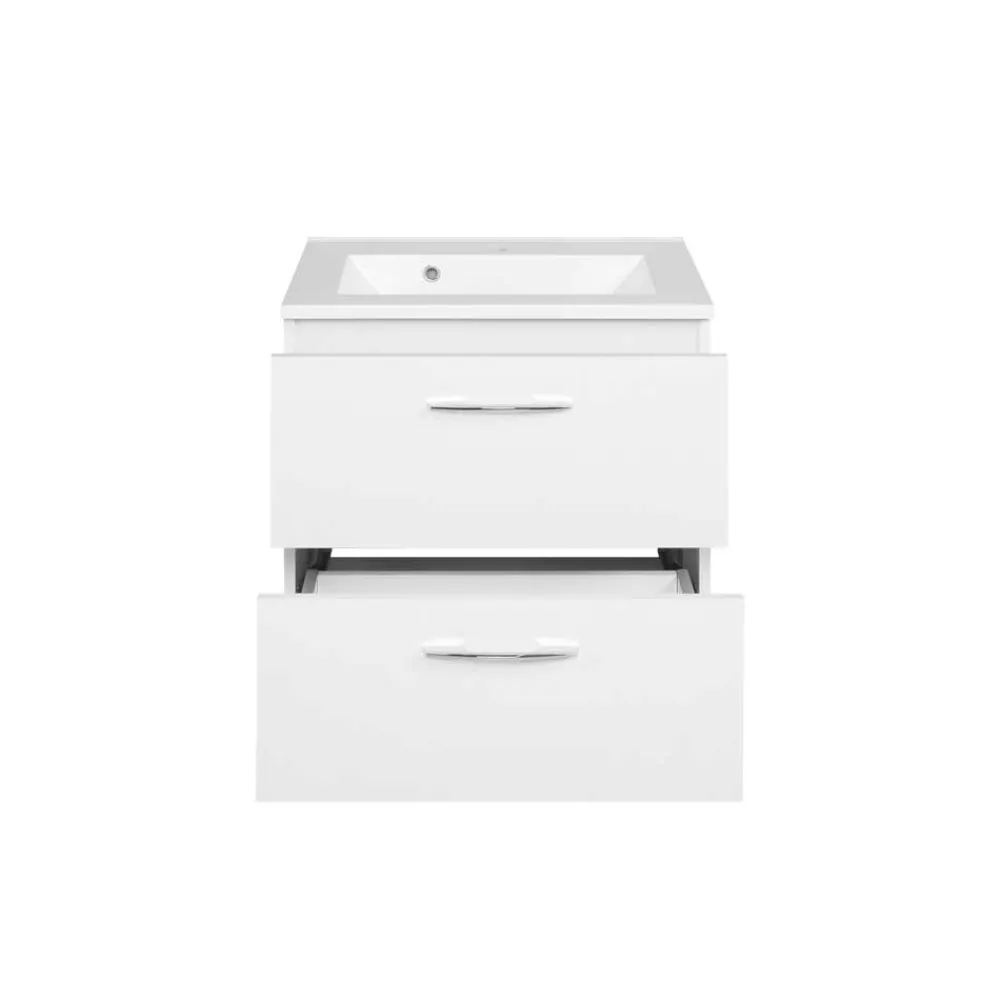 Wohnen Weiße Möbel|Waschtisch*Bad Waschtisch mit zwei Schubladen - Lartemo