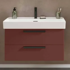 Wohnen Bad Waschtischkonsole in Dunkelrot - Exeler