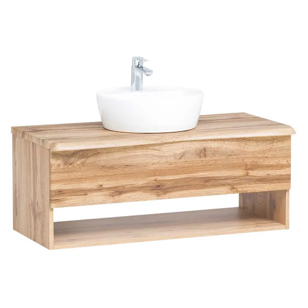 Wohnen Badezimmer Komplett*Badausstattung in Holzoptik Wildeiche - Tofias (vierteilig)