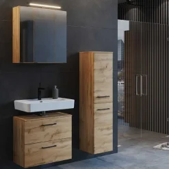 Wohnen Badausstattung in Wildeiche Optik - Arazony (dreiteilig)