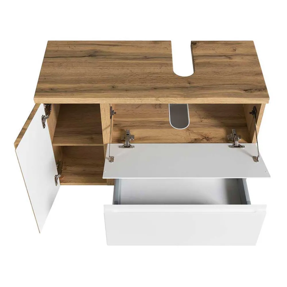 Wohnen Badausstattung Möbel Kombi in Weiß - Eight (vierteilig)