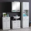 Wohnen Badausstattung Möbel Set in Weiß - Skiranov (vierteilig)