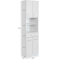 Wohnen Badausstattung Möbel Set in Weiß - Skiranov (vierteilig)