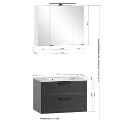 Wohnen Badausstattung Möbelset modern - Novelya (vierteilig)