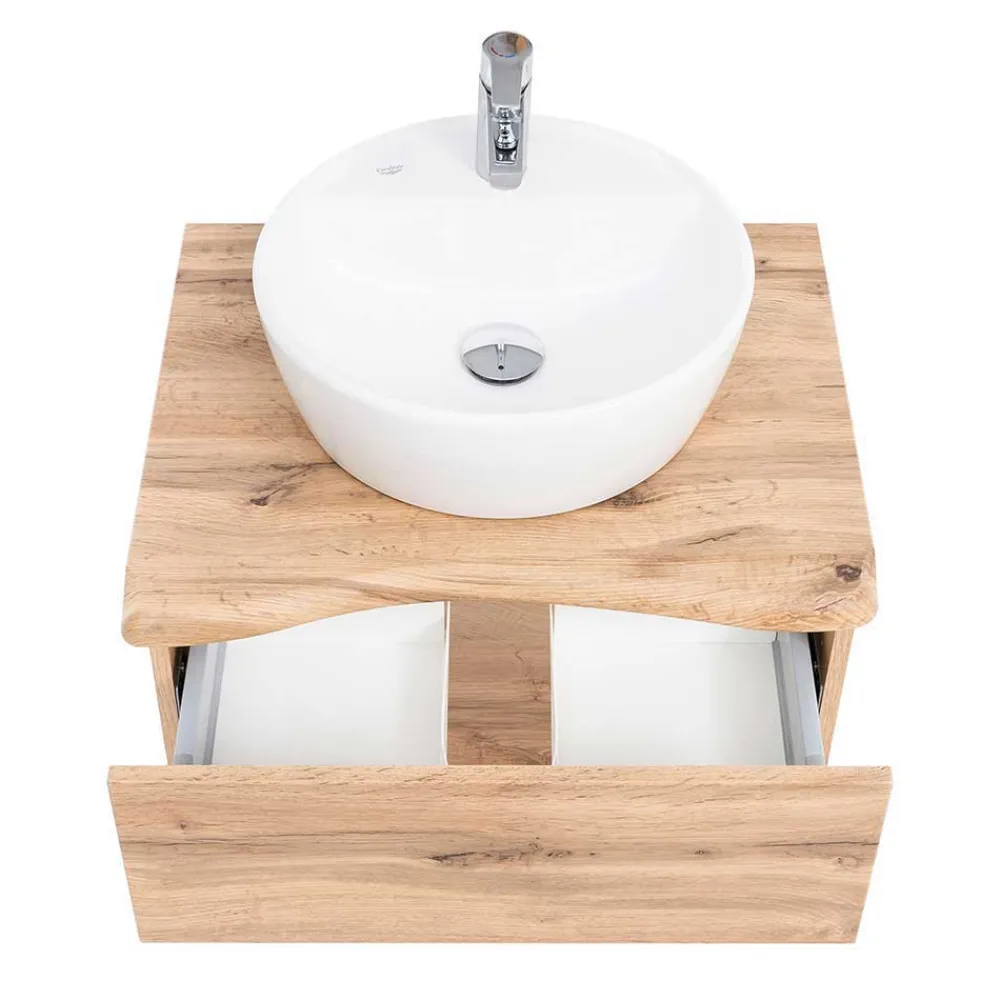 Wohnen Badezimmer Komplett*Badausstattung mit Baumkante Dekor - Tofias (vierteilig)