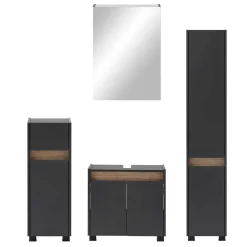 Wohnen Glasmöbel|Skandinavische Möbel*Badblock Möbel 119 cm breit - Marcius (vierteilig)