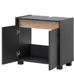 Wohnen Glasmöbel|Skandinavische Möbel*Badblock Möbel 119 cm breit - Marcius (vierteilig)