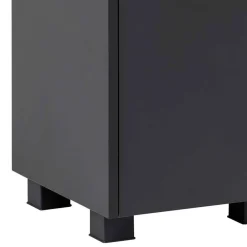 Wohnen Skandinavische Möbel|Glasmöbel*Badblock Möbel in Anthrazit - Marcius (dreiteilig)