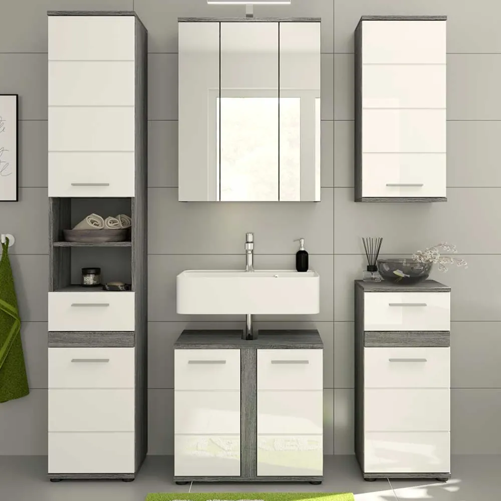 Wohnen Badblock Möbel Kombination Set - Chapan (fünfteilig)