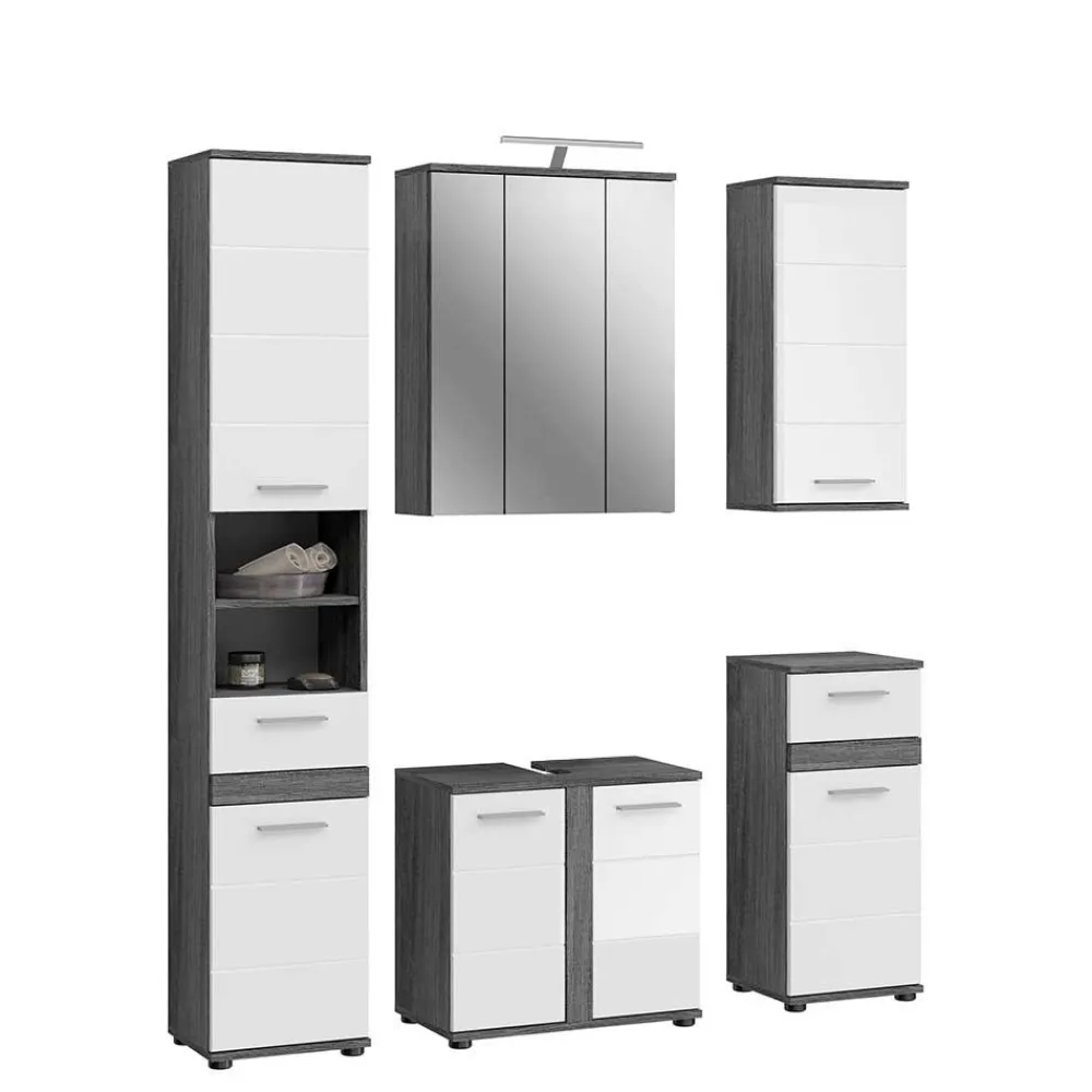 Wohnen Badblock Möbel Kombination Set - Chapan (fünfteilig)