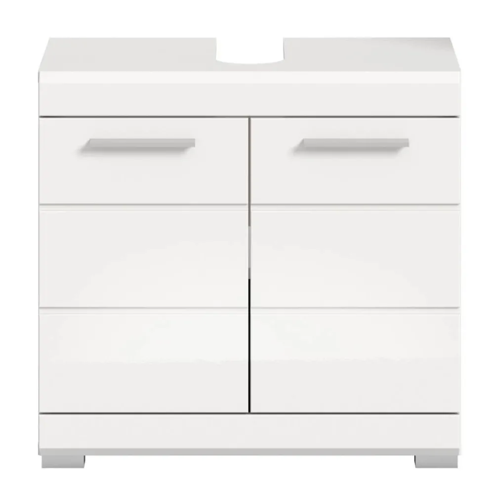 Wohnen Badezimmer Komplett*Badblock Möbelset in Weiß - Henriette (fünfteilig)