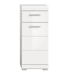 Wohnen Badezimmer Komplett*Badblock Möbelset in Weiß - Henriette (fünfteilig)