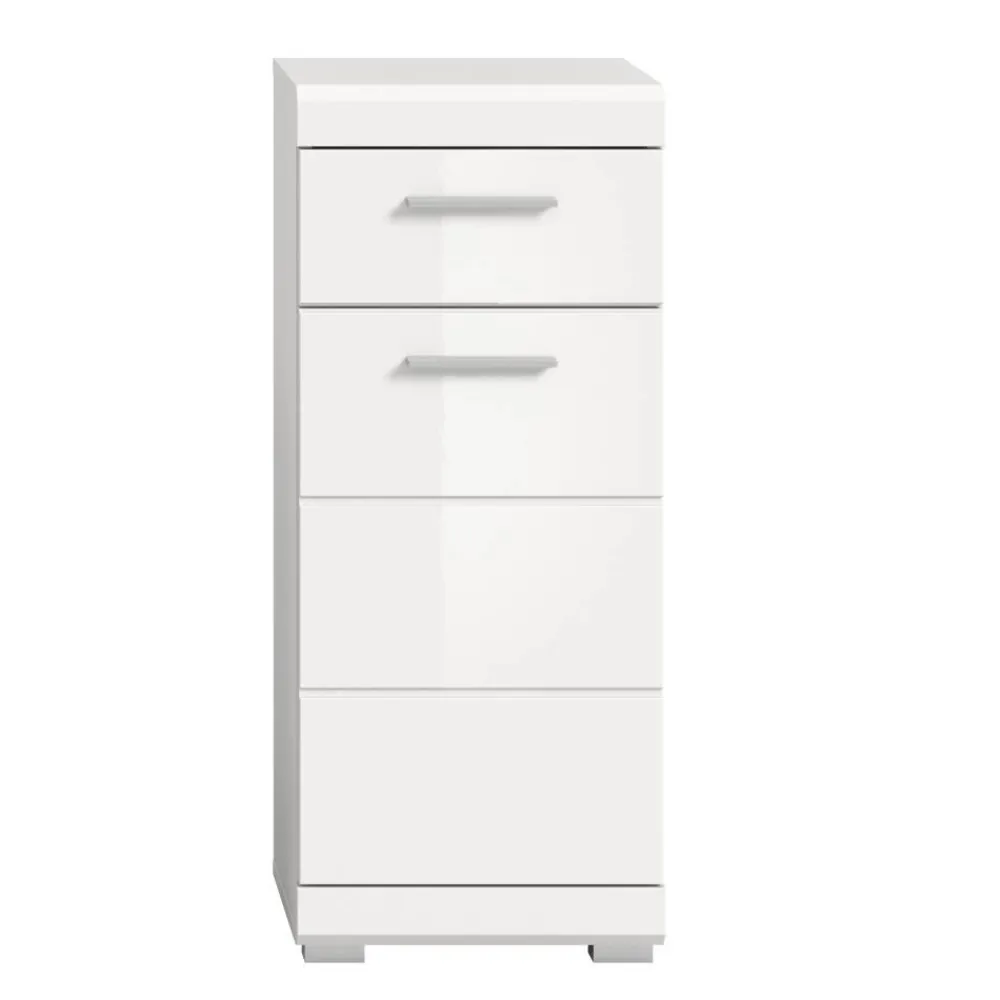 Wohnen Badezimmer Komplett*Badblock Möbelset in Weiß - Henriette (fünfteilig)