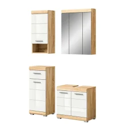 Wohnen Weiße Möbel|Badezimmer Komplett*Badblock Möbelset modern - Calbanyara (dreiteilig)