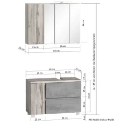 Wohnen Badeinrichtung Block Set-Angebot - Eight (fünfteilig)
