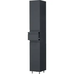 Wohnen Badeinrichtung in Anthrazit Set - Idamoro (vierteilig)