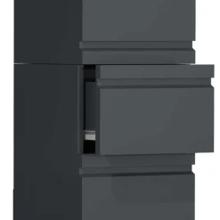 Wohnen Badeinrichtung in Anthrazit Set - Idamoro (vierteilig)