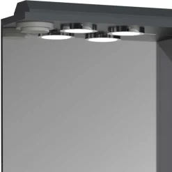 Wohnen Badeinrichtung in Anthrazit Set - Idamoro (vierteilig)