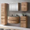 Wohnen Badezimmer Komplett*Badeinrichtung in Holzoptik Wildeiche - Neuzera (fünfteilig)