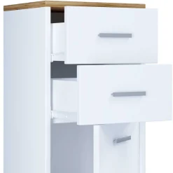 Wohnen Badeinrichtung in Weiß & Wildeiche Honig - Luzern (vierteilig)