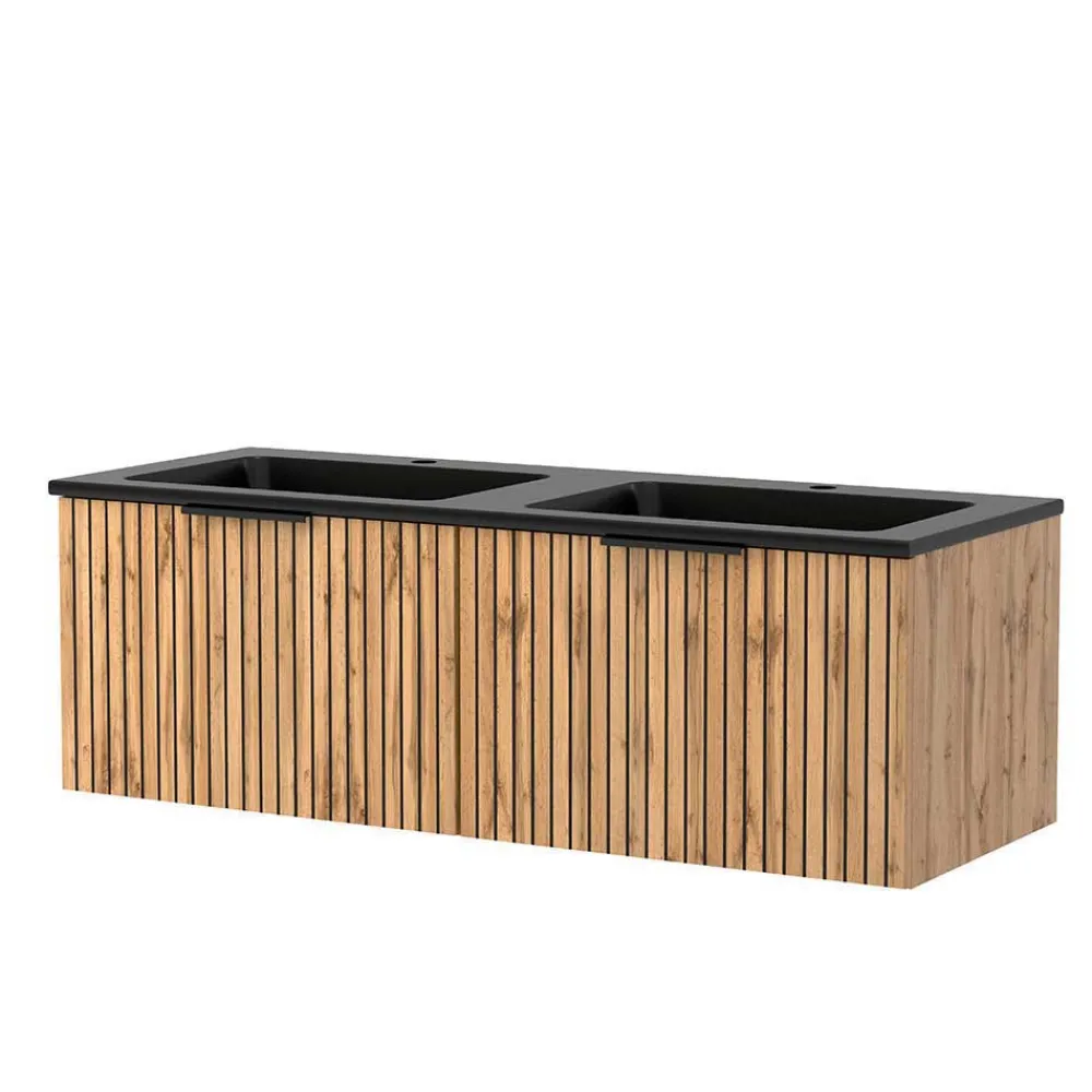 Wohnen Badezimmer Komplett*Badeinrichtung inkl 2er Waschtisch Set - Crystoga (vierteilig)