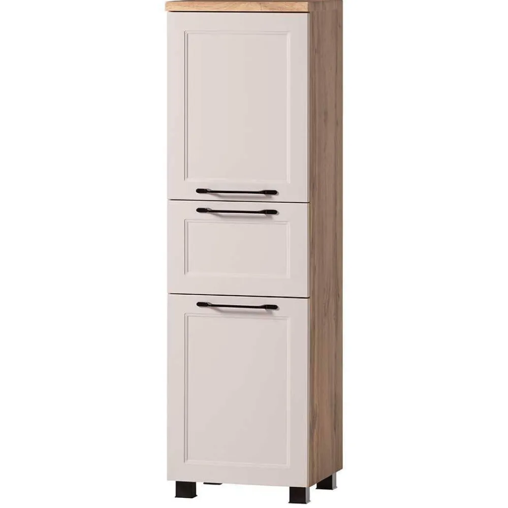 Wohnen Badeinrichtung Möbelset in Hellgrau - Trioto (vierteilig)