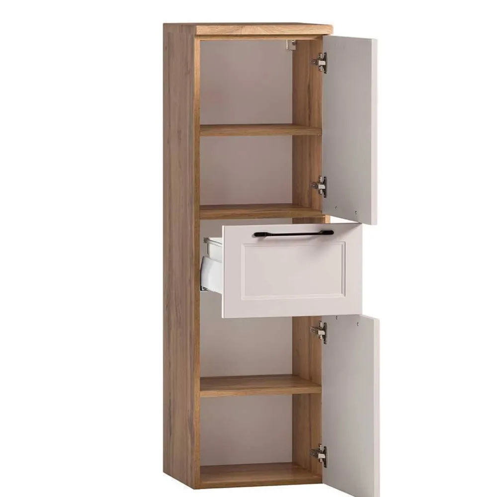 Wohnen Badeinrichtung Möbelset in Hellgrau - Trioto (vierteilig)