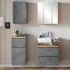 Wohnen Badeinrichtung Set in Beton Optik - Mia (vierteilig)