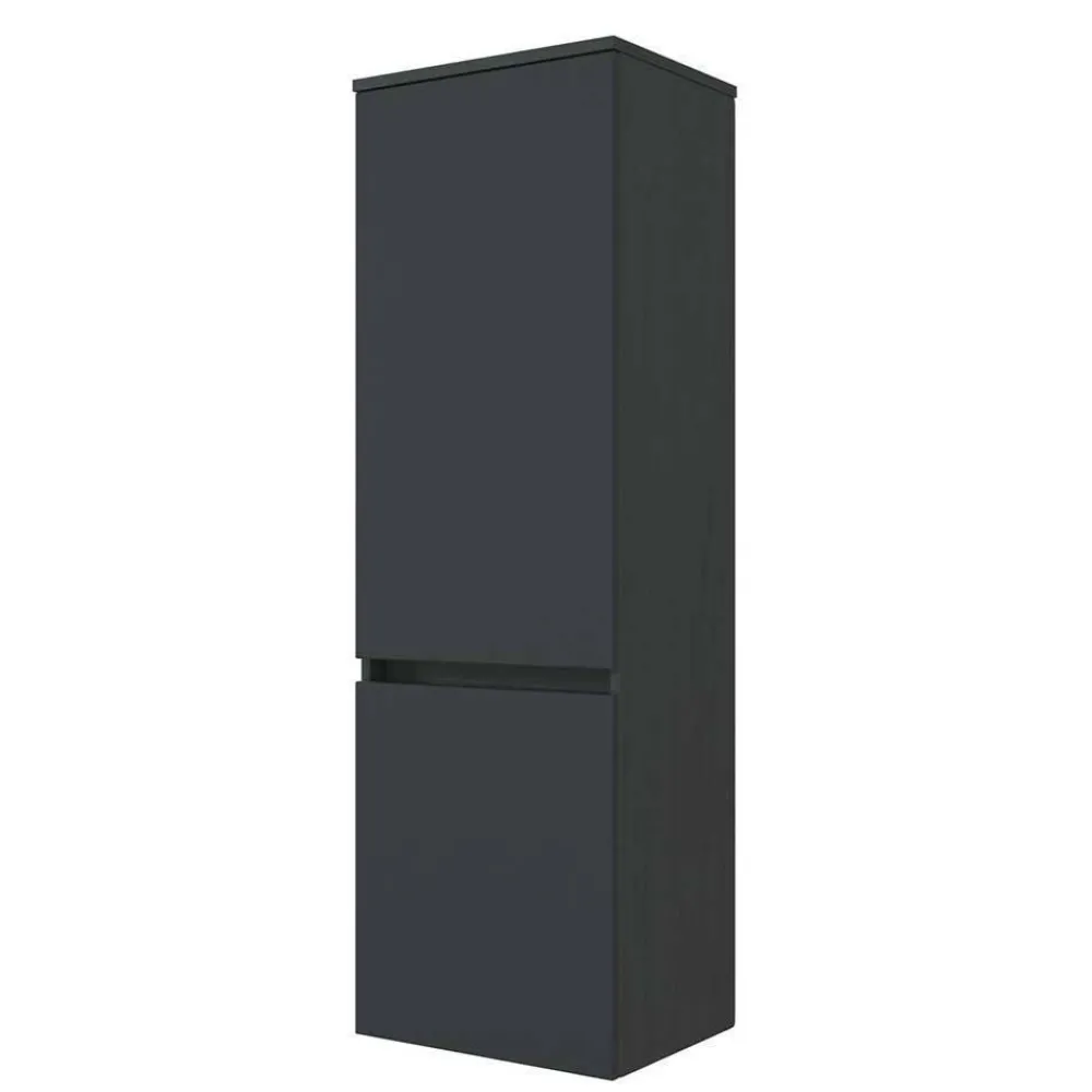 Wohnen Badezimmer Komplett*Badeinrichtung Set in Dunkelgrau - Natarivos (dreiteilig)