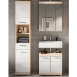 Wohnen Badeinrichtung zweifarbig modern - Calbanyara (dreiteilig)