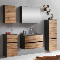Wohnen Badezimmer Komplett*Badeszimmer Möbelserie als Set - Vandija (fünfteilig)