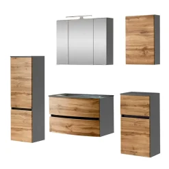 Wohnen Badezimmer Komplett*Badeszimmer Möbelserie als Set - Vandija (fünfteilig)