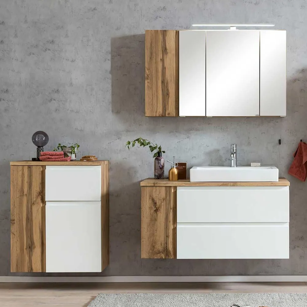 Wohnen Badezimmer Komplett*Badezimmer Ausstattung Schränke - Eight (dreiteilig)