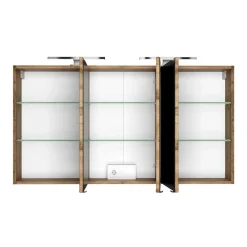 Wohnen Badezimmer Komplett*Badezimmer Doppel-Waschtisch & Schränke - Athrin (fünfteilig)