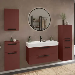 Wohnen Badezimmer Komplett*Badezimmer Einrichtung Möbelset - Exeler (fünfteilig)