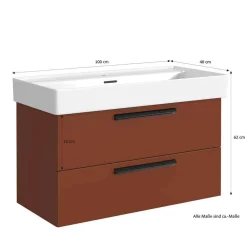 Wohnen Badezimmer Komplett*Badezimmer Einrichtung Möbelset - Exeler (fünfteilig)