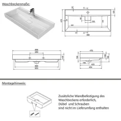 Wohnen Badezimmer Komplett*Badezimmer Einrichtung Möbelset - Exeler (fünfteilig)