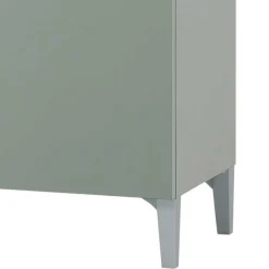 Wohnen Skandinavische Möbel|Badschränke*Badezimmer Highboard in Graugrün und Eiche - Liz