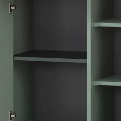 Wohnen Badezimmer Highboard in Graugrün & Gold - Vilatata