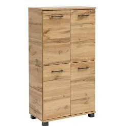 Wohnen Badezimmer Highboard in Wildeiche Touchwood NB - Jessmi