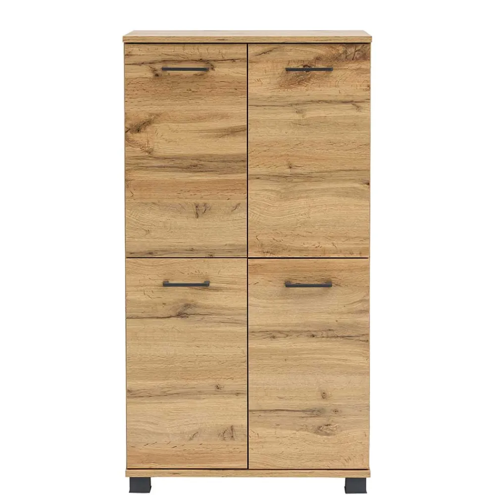 Wohnen Badezimmer Highboard in Wildeiche Touchwood NB - Jessmi