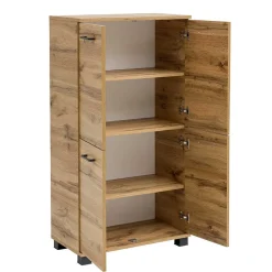 Wohnen Badezimmer Highboard in Wildeiche Touchwood NB - Jessmi