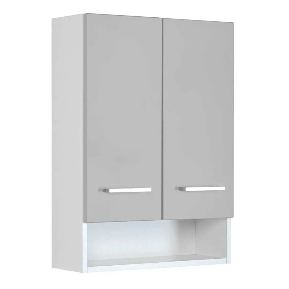 Wohnen Badezimmer Hängeschrank in hellem Grau - Girios