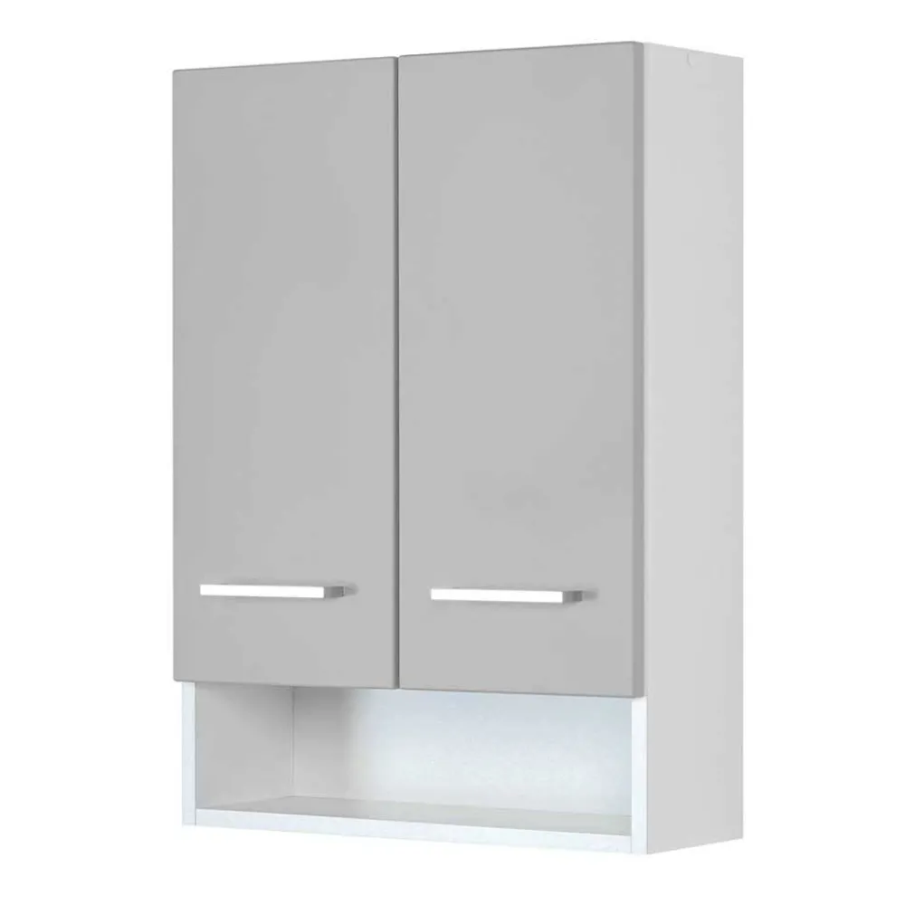 Wohnen Badezimmer Hängeschrank in hellem Grau - Girios