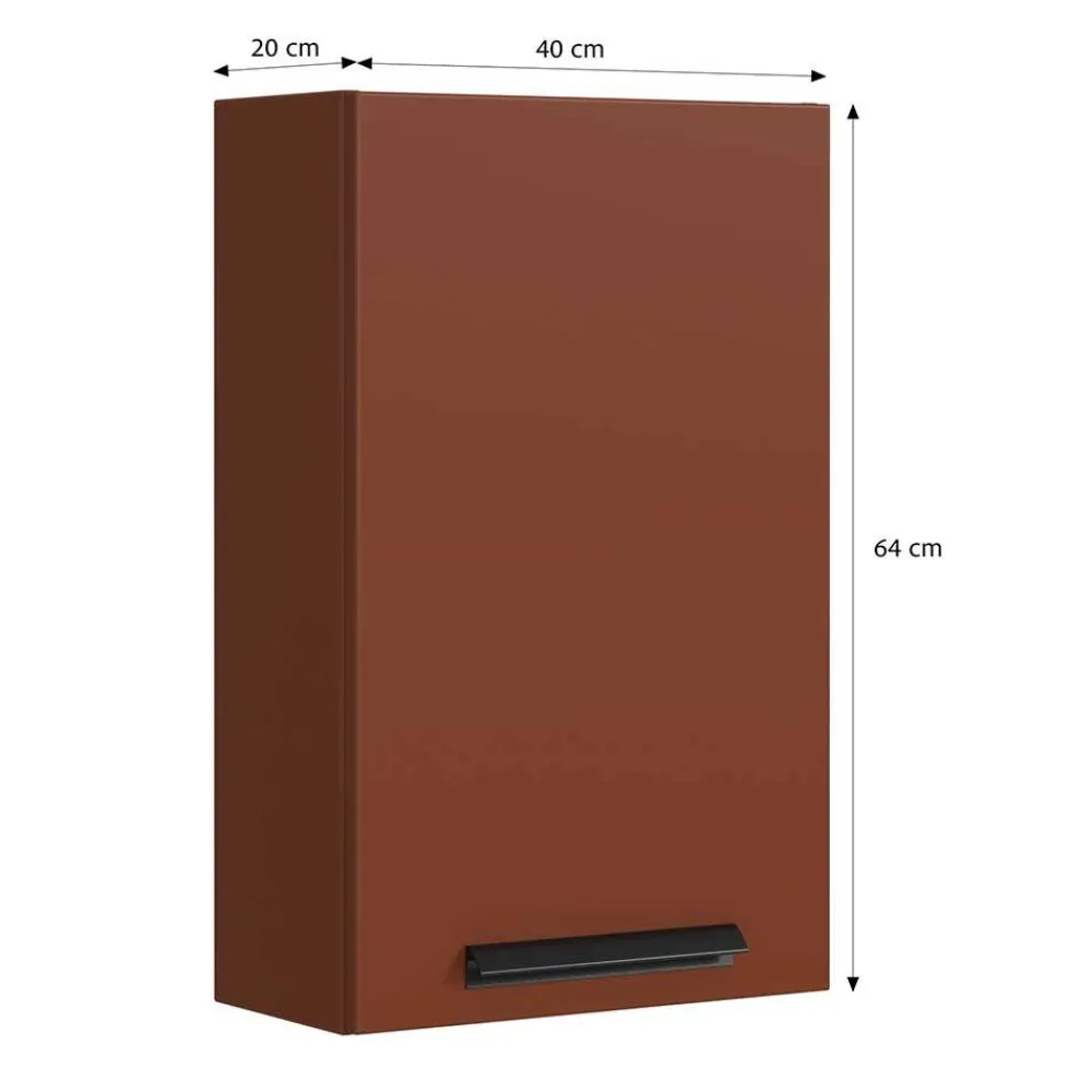 Wohnen Badezimmer Hängeschrank in Dunkelrot - Exeler