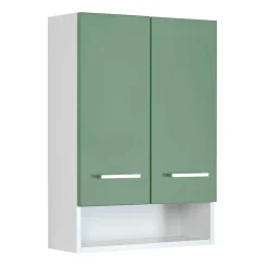 Wohnen Badschränke*Badezimmer Hängeschrank mit Front Grün - Loenixa