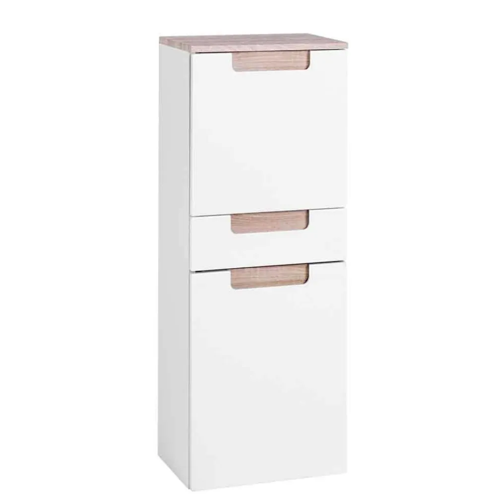 Wohnen Badezimmer Hängeschrank Tymos in Weiß Hochglanz